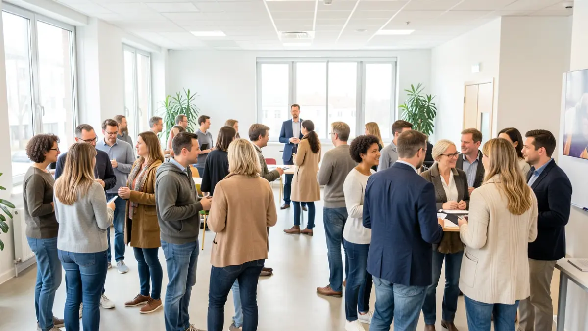 Imatge genèrica de persones participant en un programa d'intercanvi lingüístic.