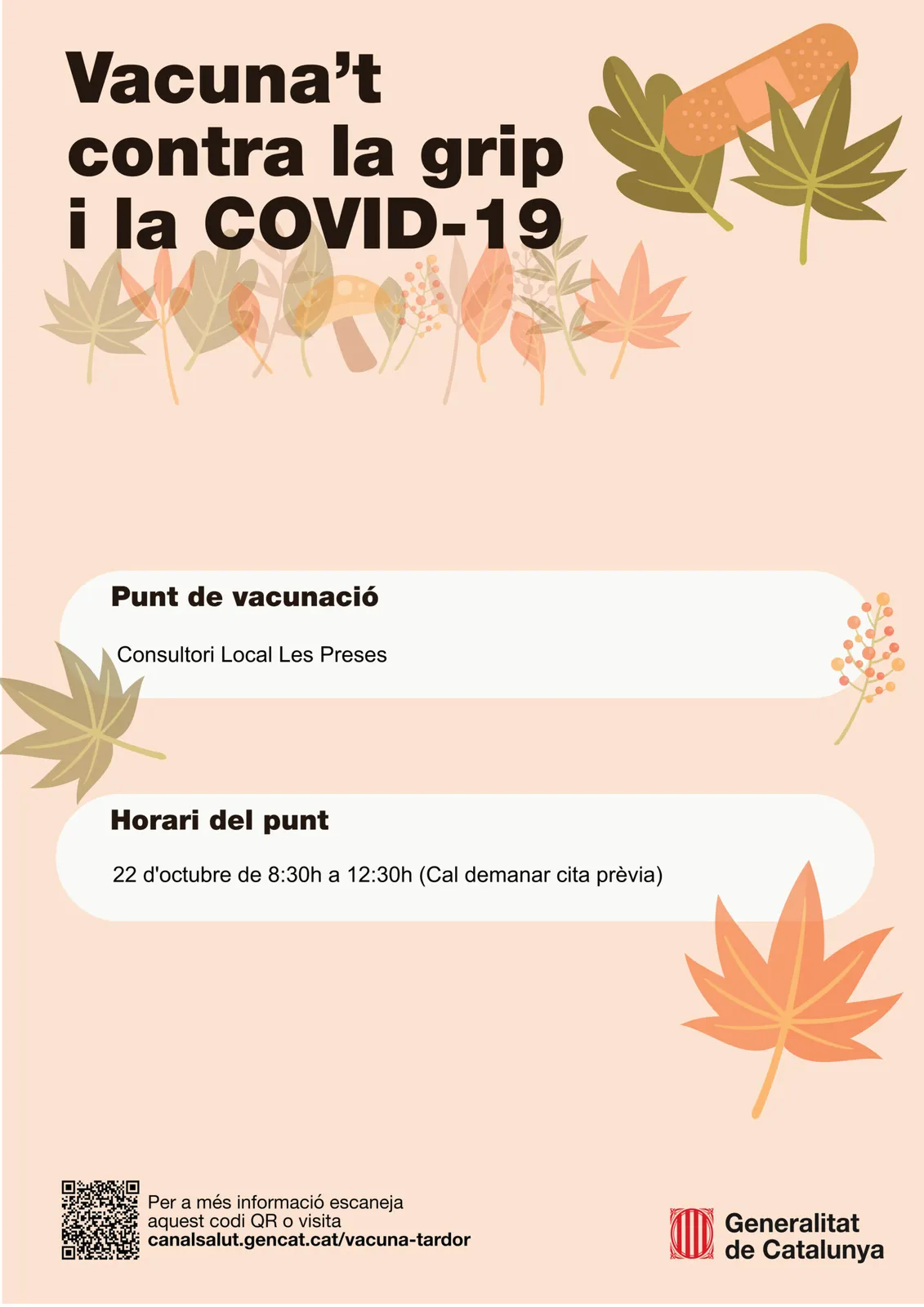 Jornada de vacunació contra la grip i la COVID-19 a les Preses el 22 d'octubre