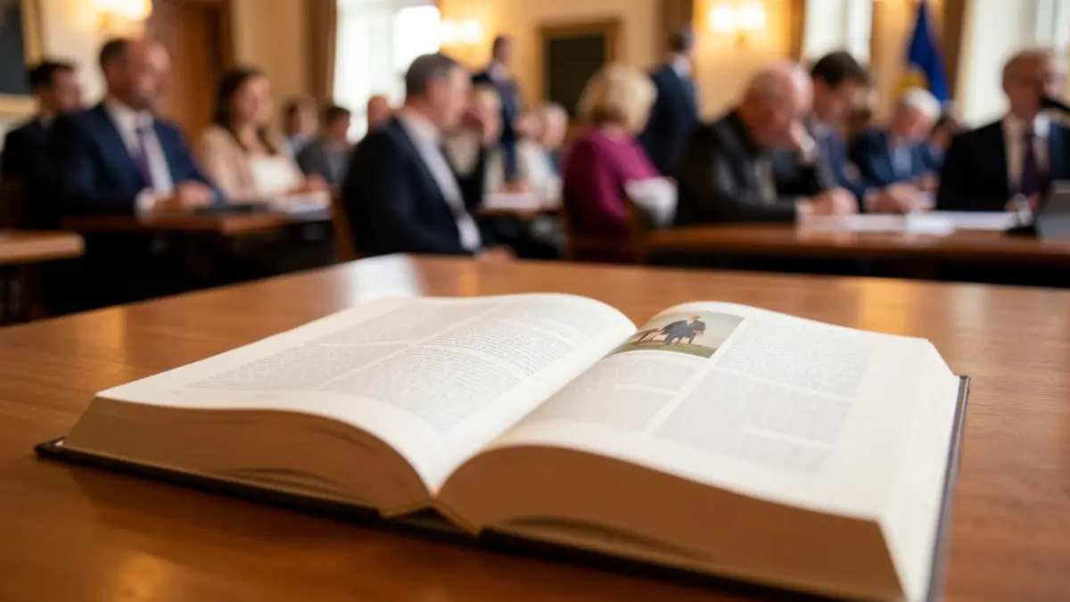 Imagen genérica de un libro abierto sobre una mesa.