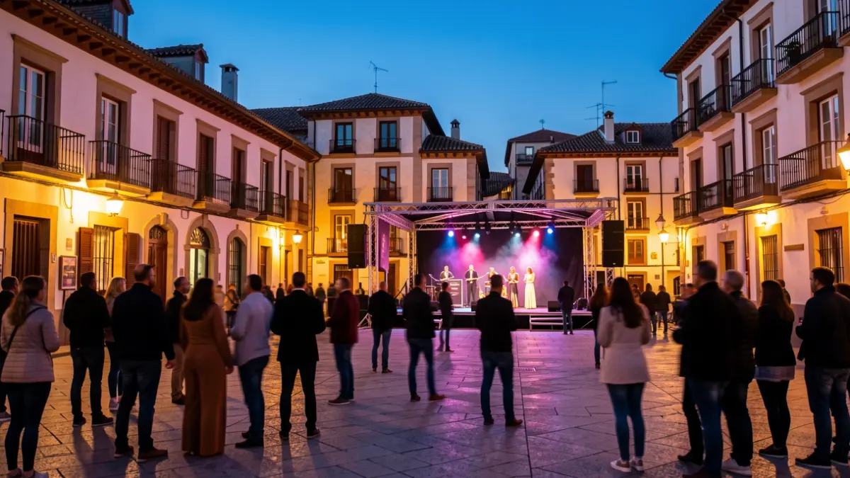 Nit de l'Esport a Caldes de Montbui amb escenari i públic.