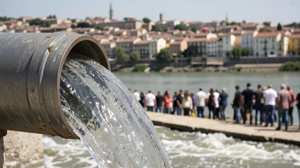 Imagen genérica de una tubería de agua en un entorno urbano.