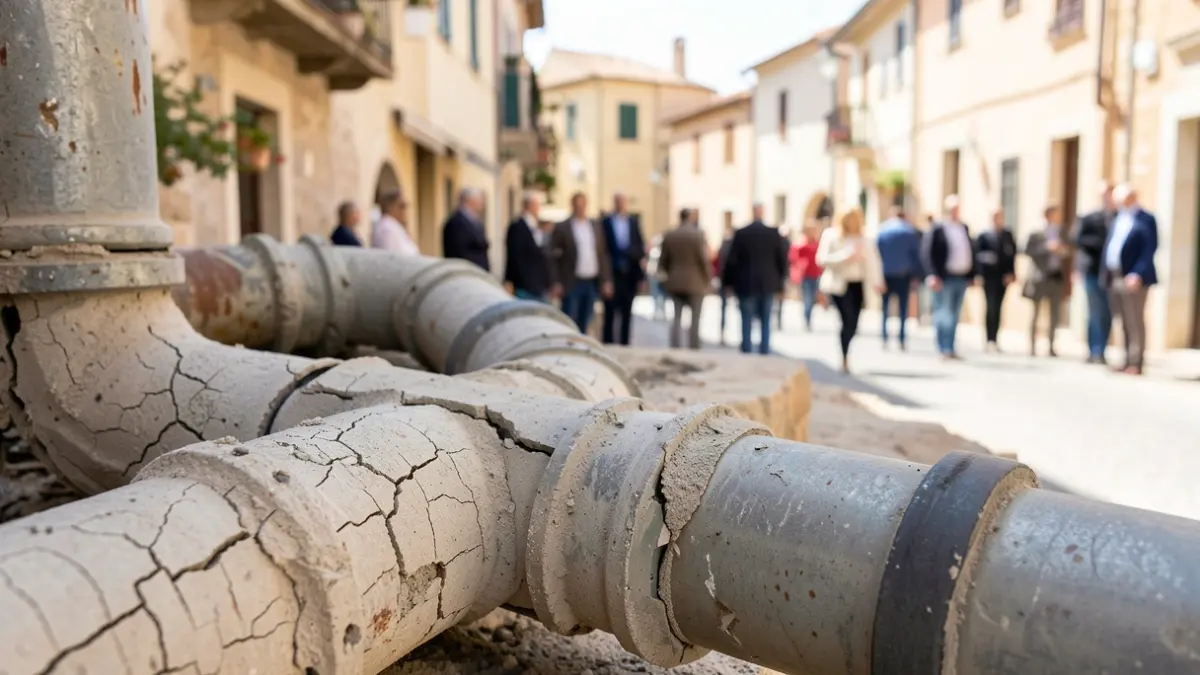 Generic image of old and new water pipes during construction work.