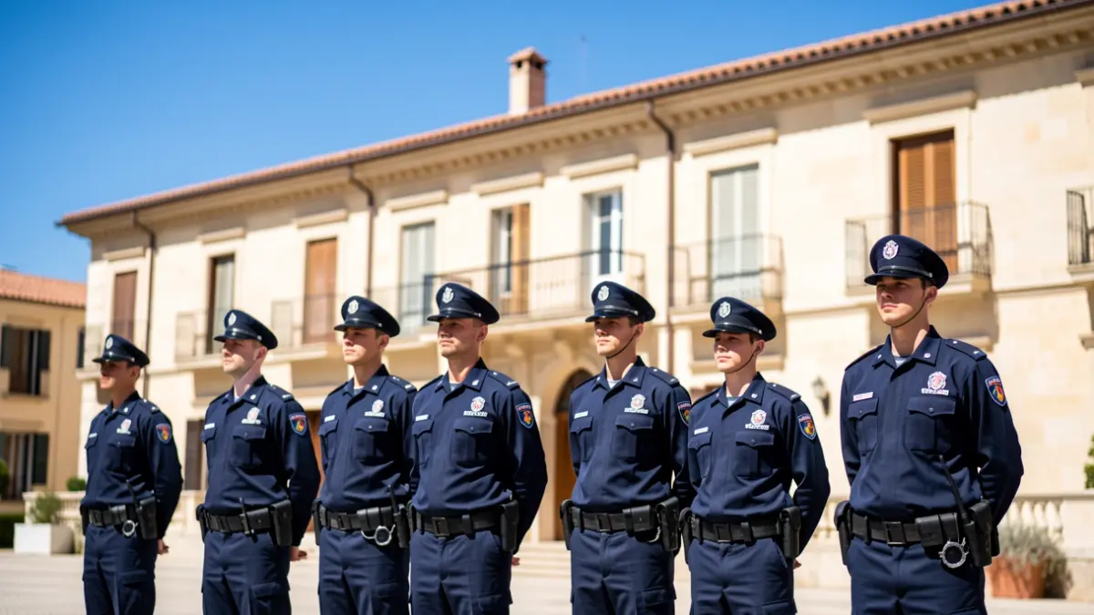 Local Police officers from Catalonia celebrating their patron saint's day.
