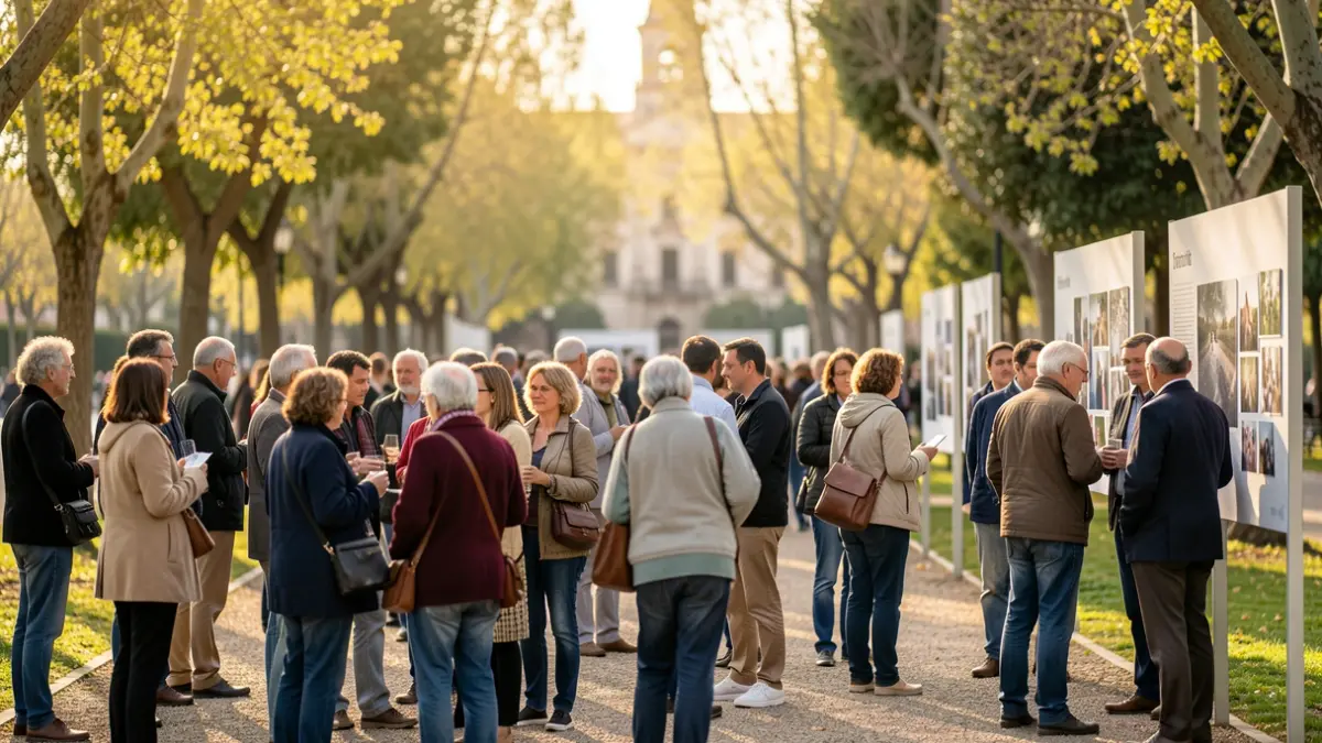 Imatge genèrica de diverses persones participant en activitats comunitàries en un parc.