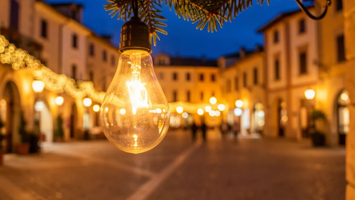 Generic Christmas lighting.
