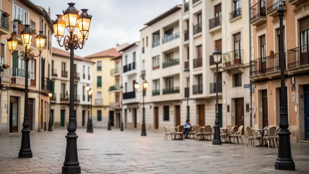 Cardedeu square with alternative plans for the modernist meeting in case of rain.