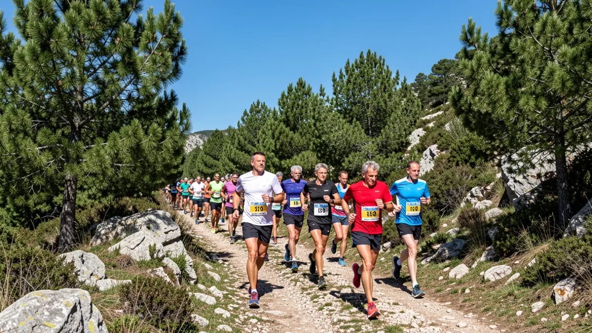Participantes en una carrera de montaña en Vandellòs.