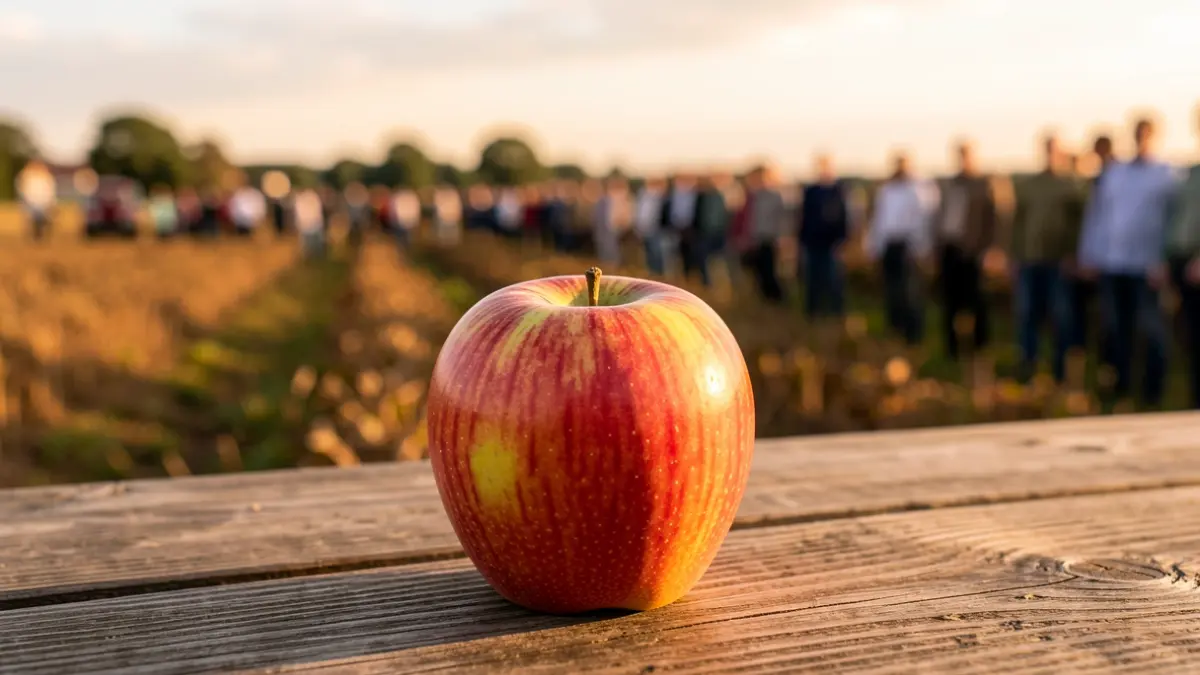 Generic image of new apples in an agricultural setting.