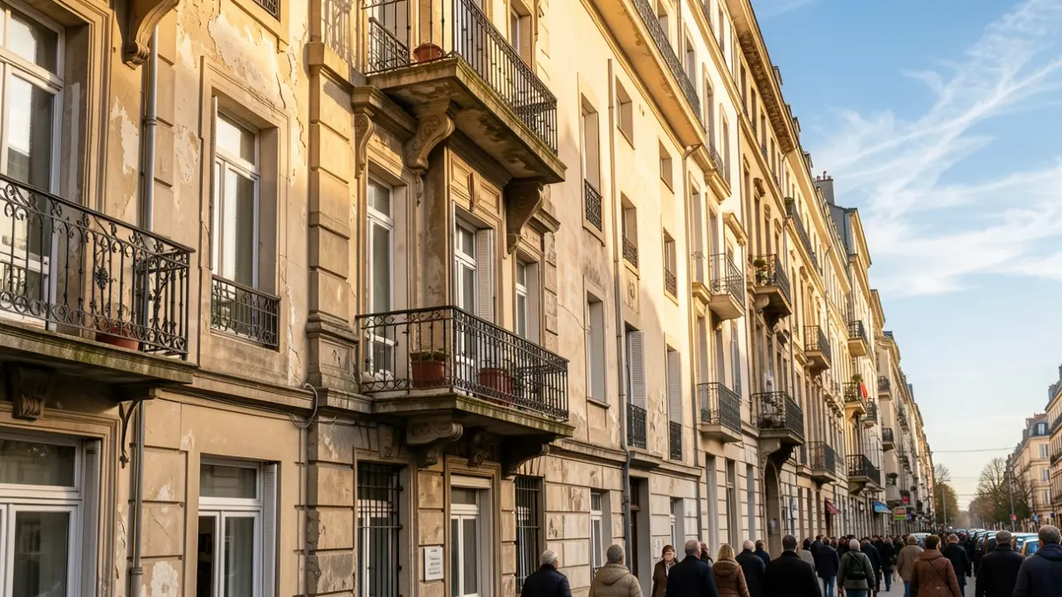 Imatge genèrica d'un edifici residencial amb signes d'envelliment i potencial de rehabilitació.