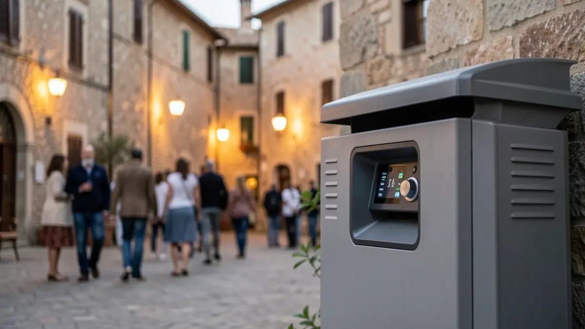 Generic image of a smart recycling bin with a digital lock.