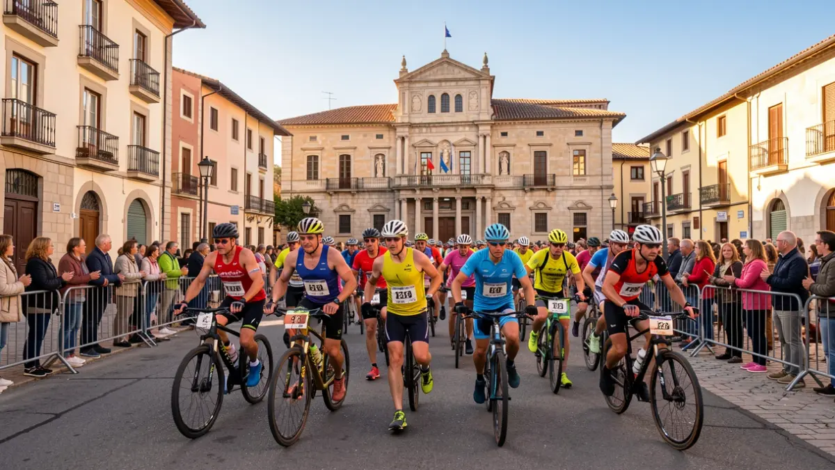 Participantes de la OnCodines Trail iniciando la carrera en L'Ametlla del Vallès.