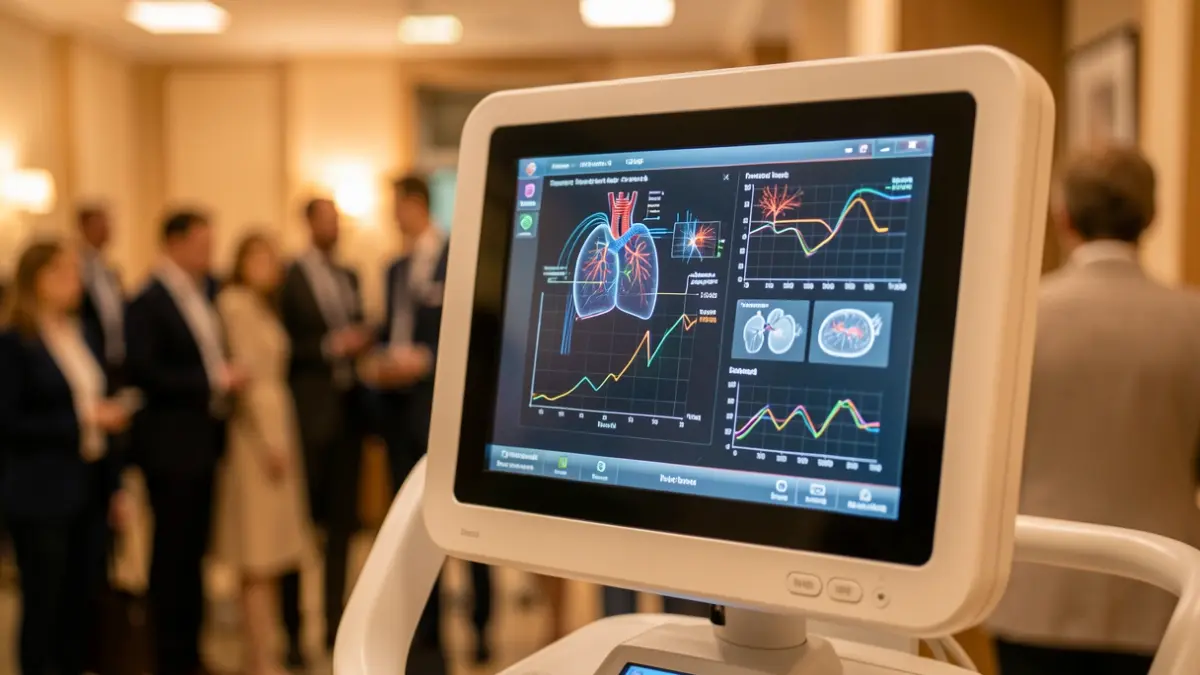 Generic image of a medical interface with abstract data and graphs.