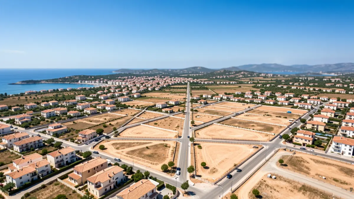 Imatge genèrica de parcel·les municipals preparades per a la construcció en un municipi costaner.