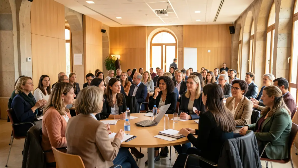 Imatge genèrica de dones diverses en un congrés a Lleida.