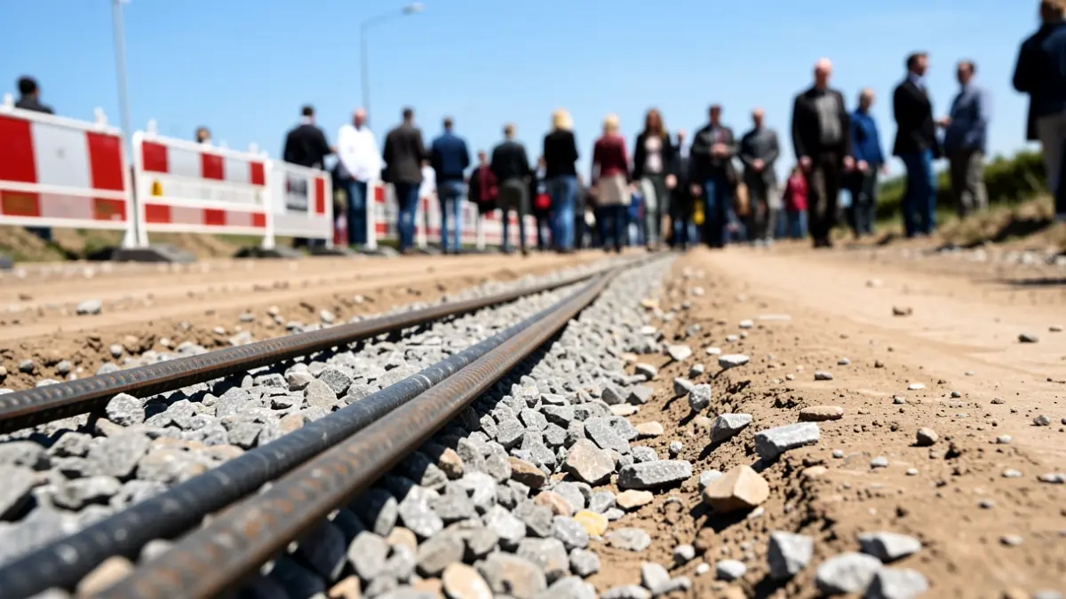 Generic image of construction materials and barriers at a worksite.