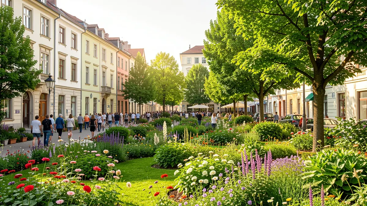 Imagen genérica de flores y espacios verdes en un entorno urbano.