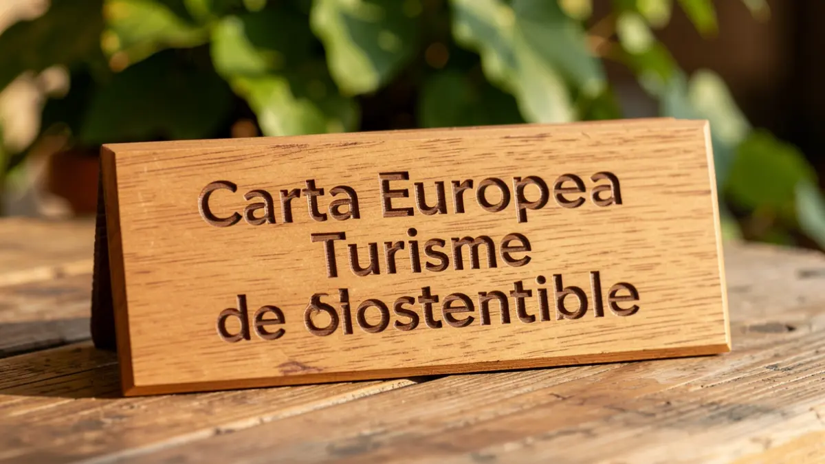 Generic image of a sustainable tourism recognition plaque.