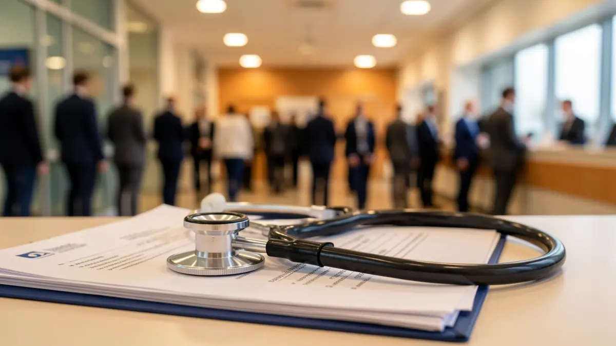 Imagen genérica de un estetoscopio sobre documentos oficiales en un entorno hospitalario.