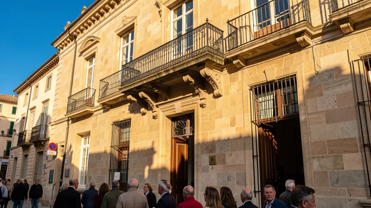 Ajuntament de Vandellòs i l'Hospitalet de l'Infant amb llum de tarda.