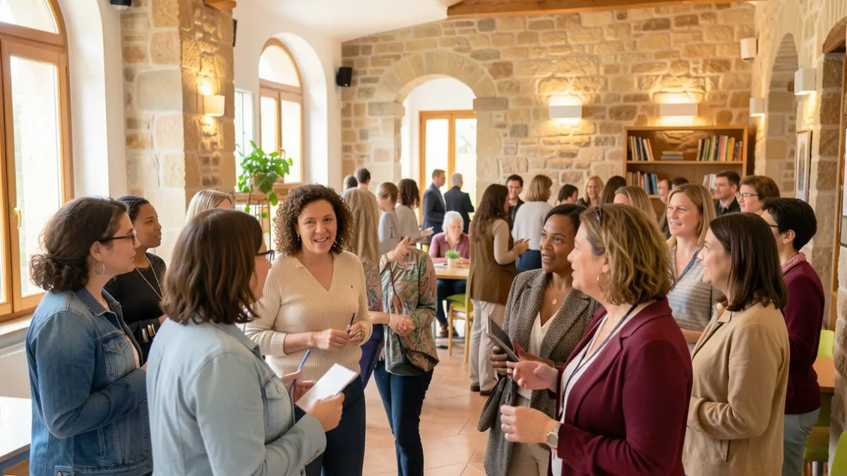 Generic image of women participating in a debate and reflection session in a community space.