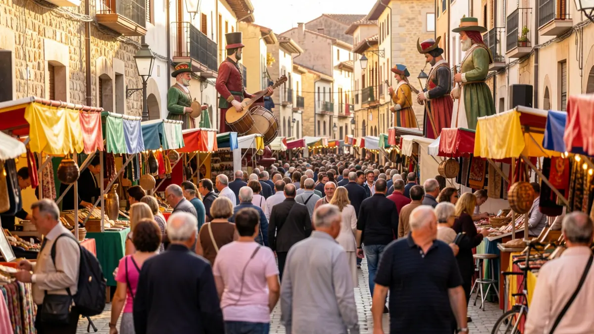 Imatge genèrica d'una festa popular a Catalunya amb parades i gent.