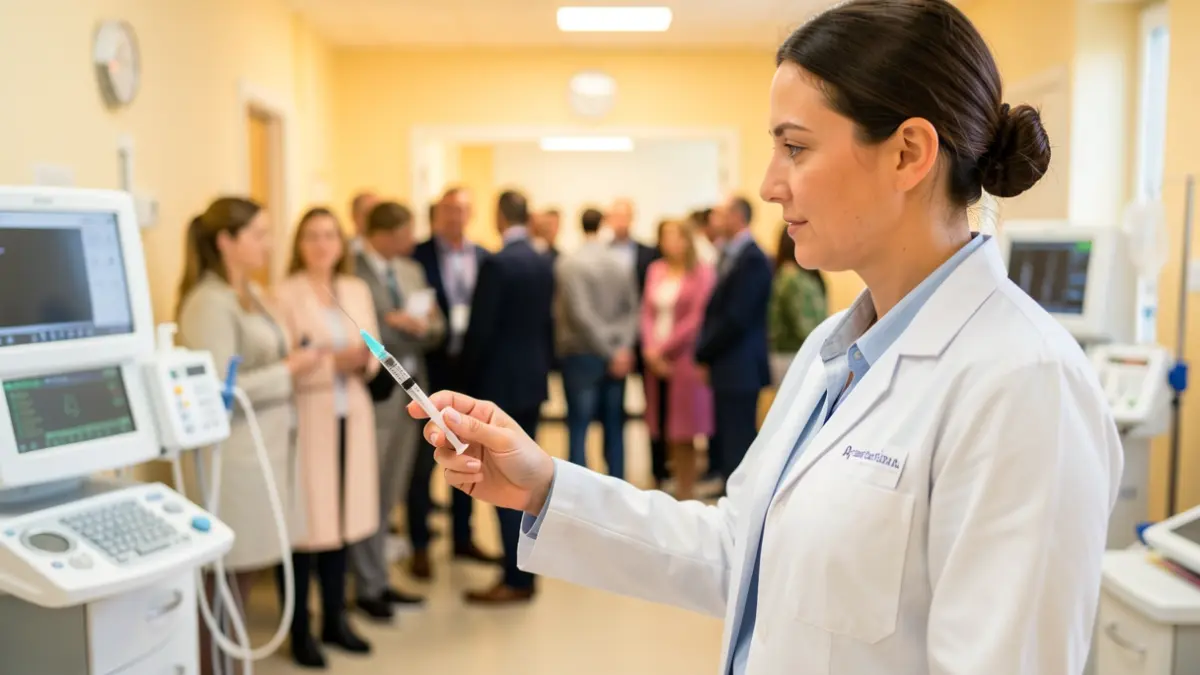 Generic image of a healthcare professional in a clinic setting.
