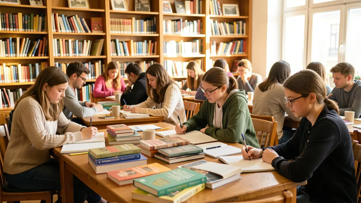 Jóvenes estudiando en el Espacio de Deberes con Apoyo de Santa Margarida de Montbui.