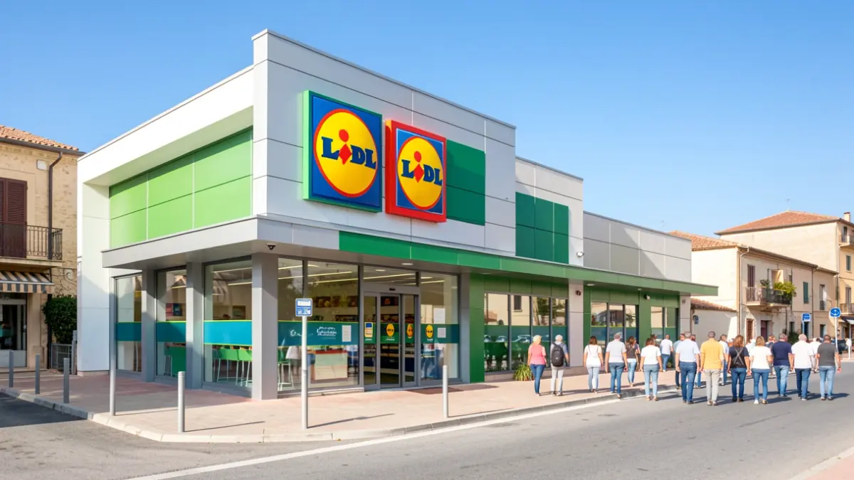 Fachada de un supermercado Lidl en Llinars del Vallès.