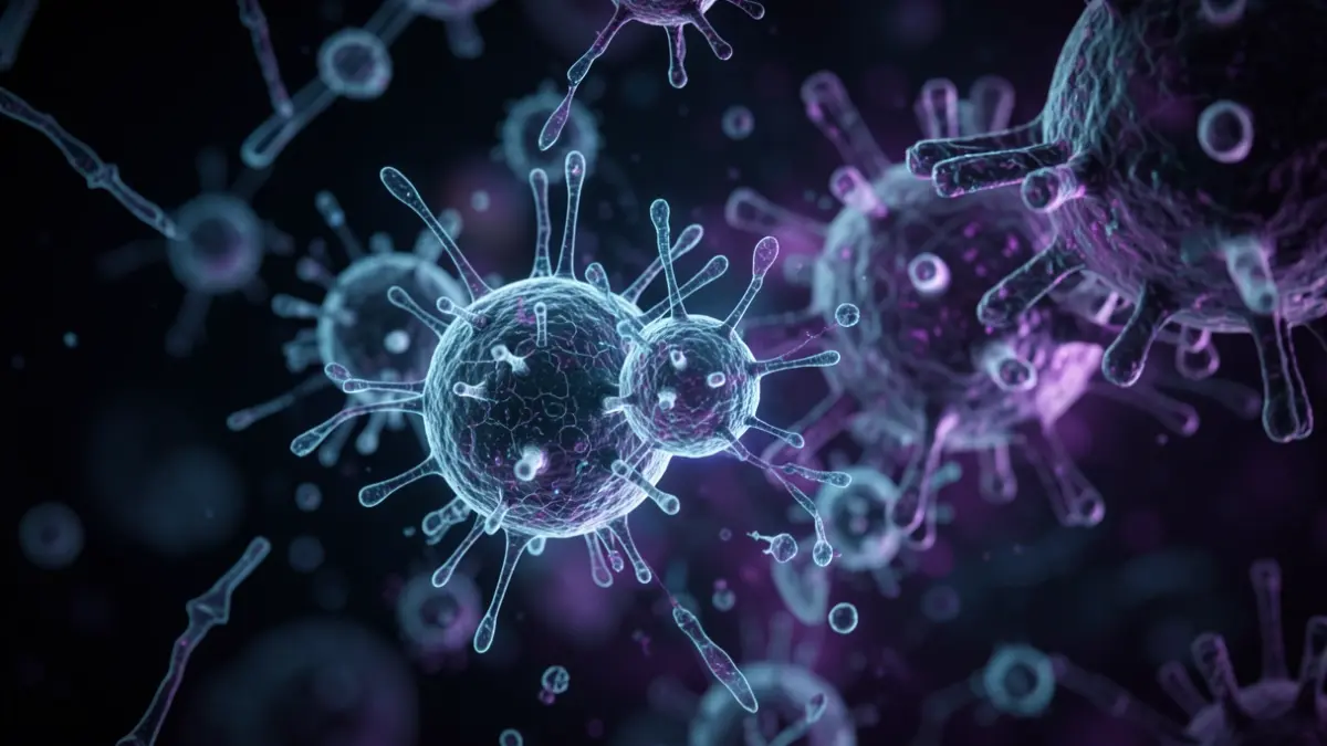 Generic image of abstract cellular representations with inhibitory patterns.