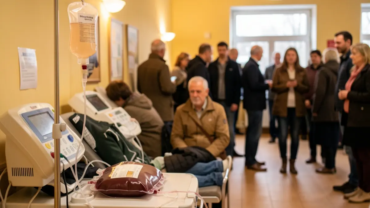 Generic image of a blood donation drive in a community center.