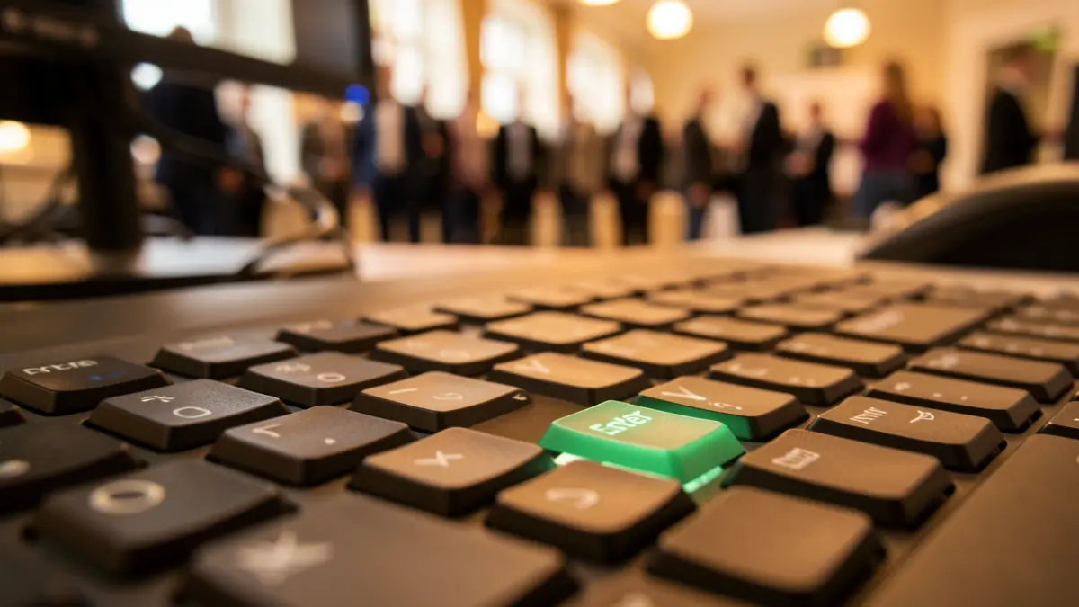 Generic image of a computer keyboard with the 'Enter' key highlighted.