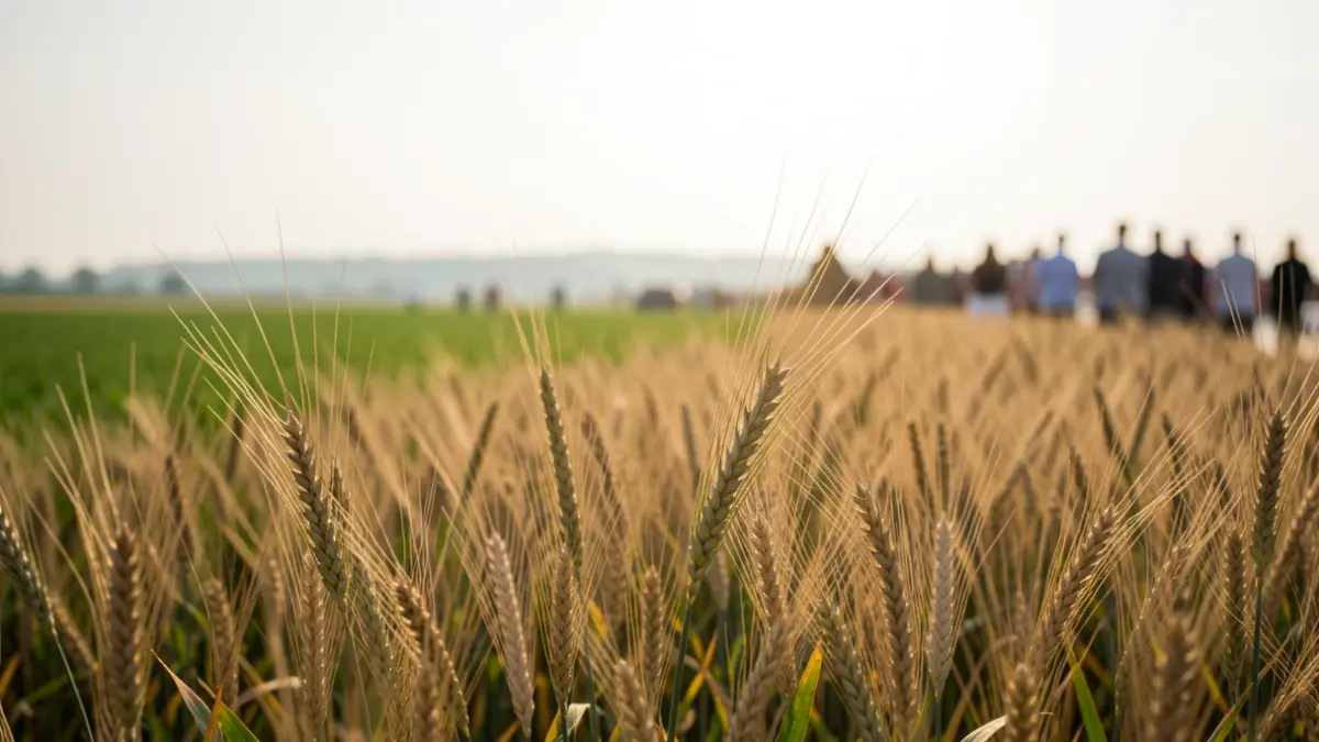 Wheat field under a heatwave.