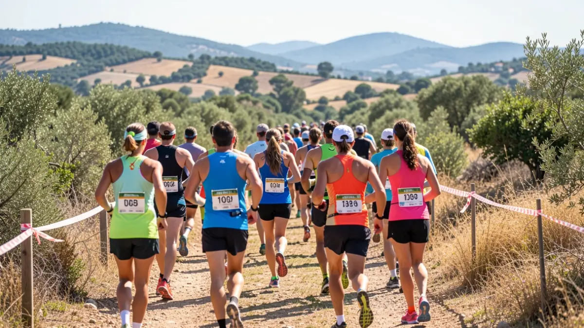 Oncotrail participants starting the 100km race in Palafrugell.
