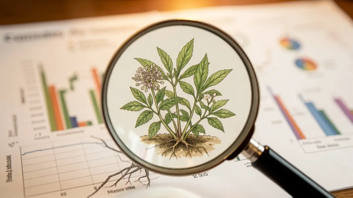 Llanterna sobre il·lustració botànica de planta invasora.
