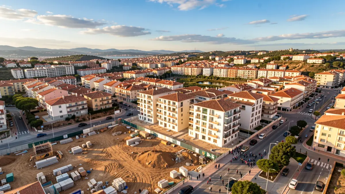 Vista aèria de Palafrugell amb noves promocions d'habitatge.