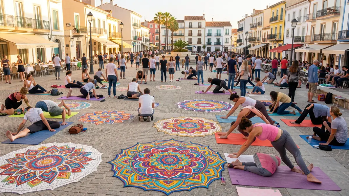 Atmosphere of Mental Health Week activities in Pineda de Mar.