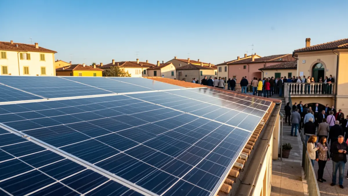Panells solars instal·lats al sostre d'una escola a Portbou.