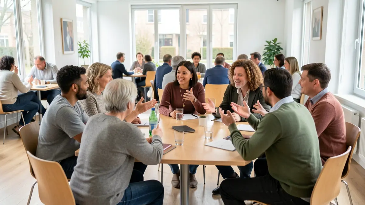 Imatge genèrica de diverses persones participant en un col·loqui.