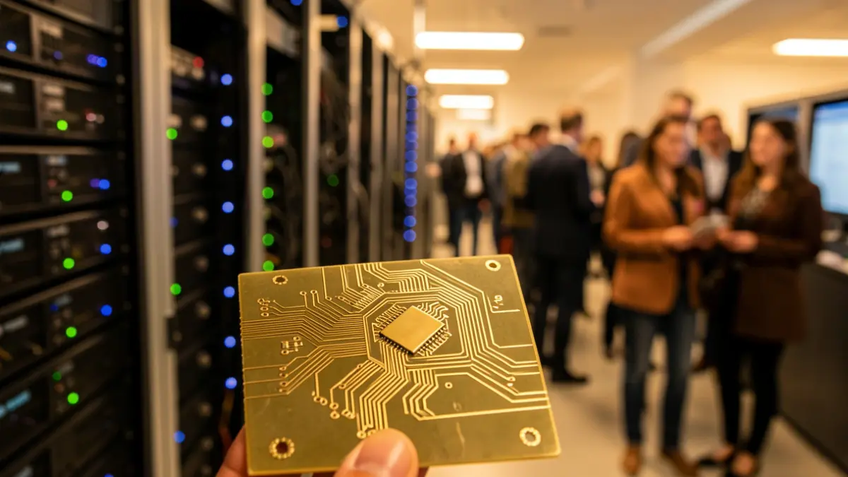 Imatge genèrica d'un circuit de qubit superconductor amb detalls intricats.