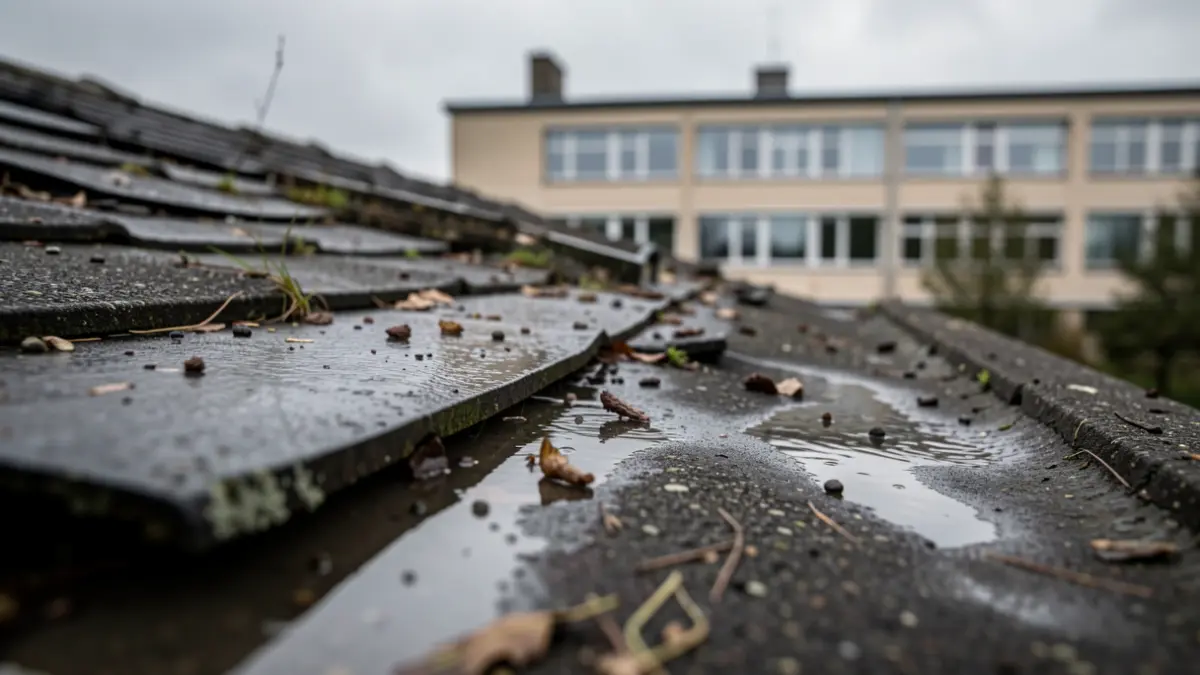 Generic image of roof damage due to water leaks.