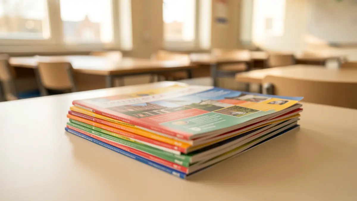 Generic image of brochures and publications about school health promotion.