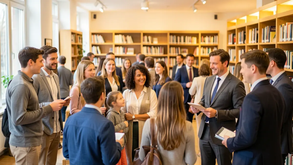 Personas diversas participando en una mesa redonda sobre salud mental y adicciones en una biblioteca.