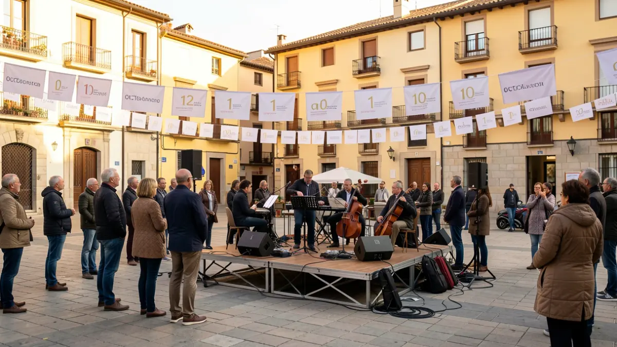 Acte commemoratiu de l'1 d'Octubre a la plaça de Sant Climent de Llobregat.