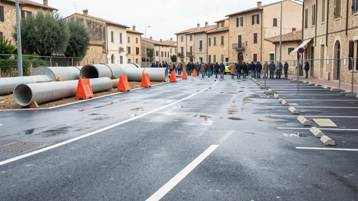 Sewerage works and reopening of Riera Pahissa street in Sant Feliu de Llobregat.