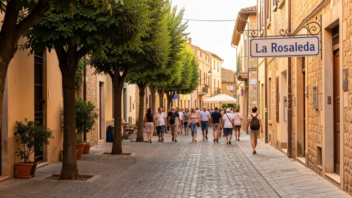 Carrer de vianants al barri de La Rosaleda a Sant Fruitós de Bages.