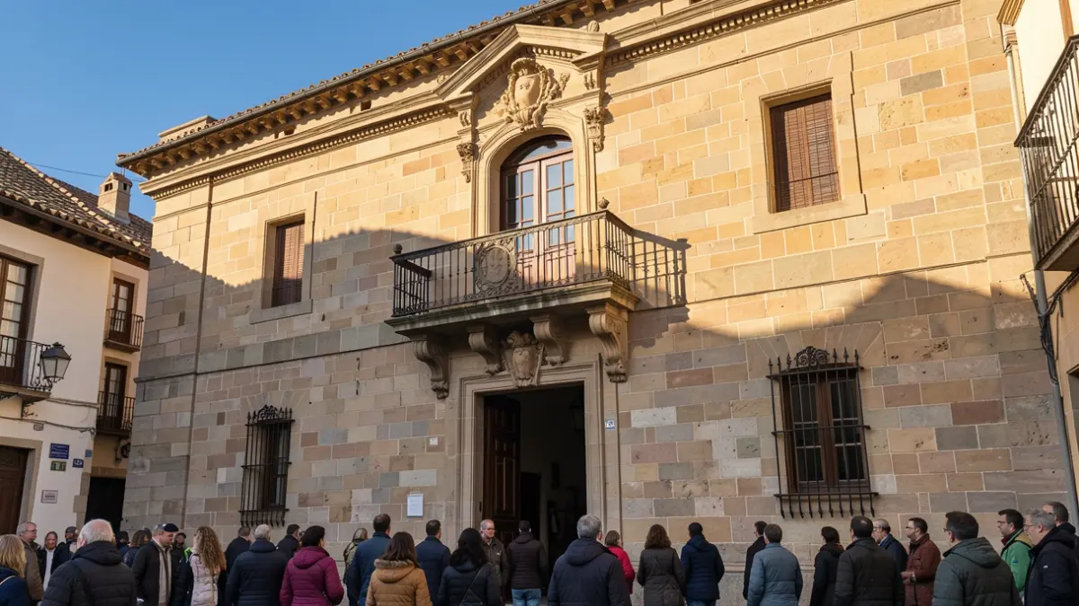 Generic image of a municipal building with a balcony.