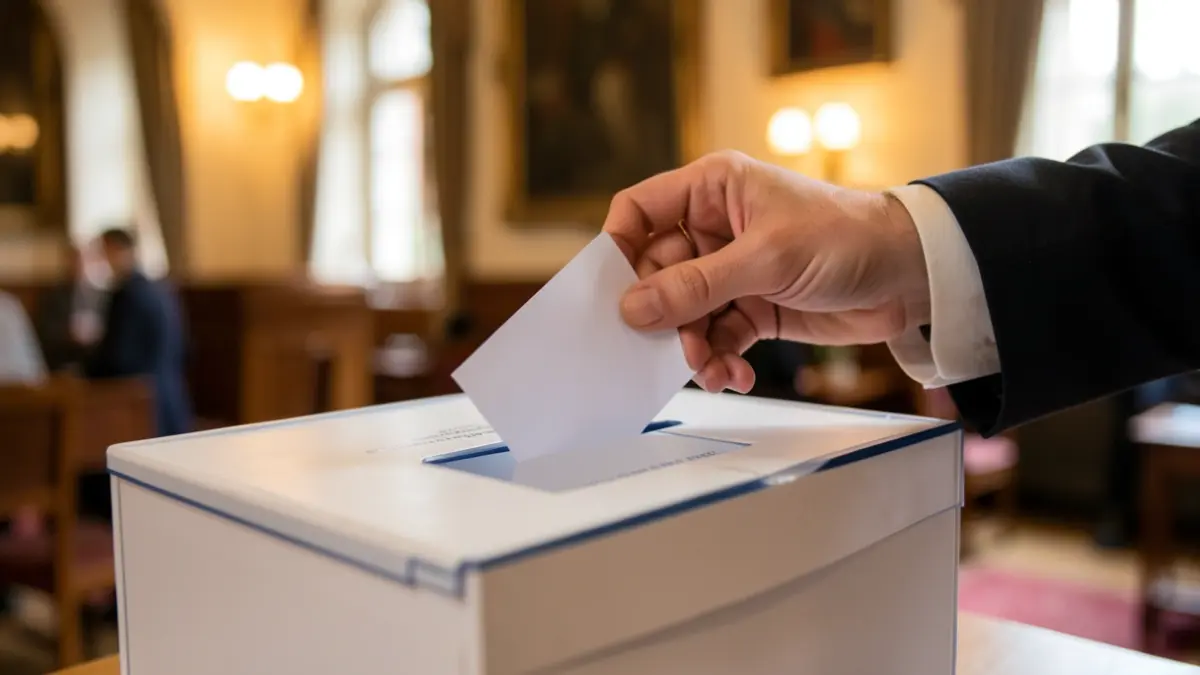 Imatge genèrica d'una mà introduint un vot en una urna.
