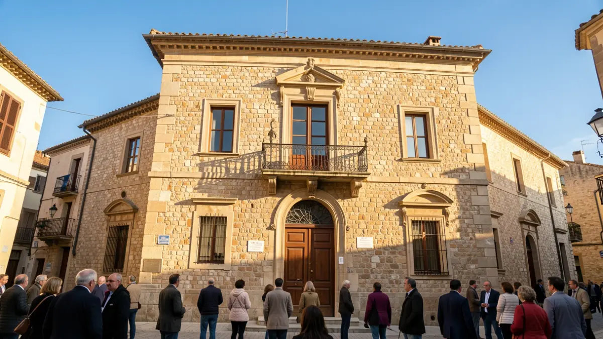 Facade of the Santa Margarida de Montbui Town Hall.