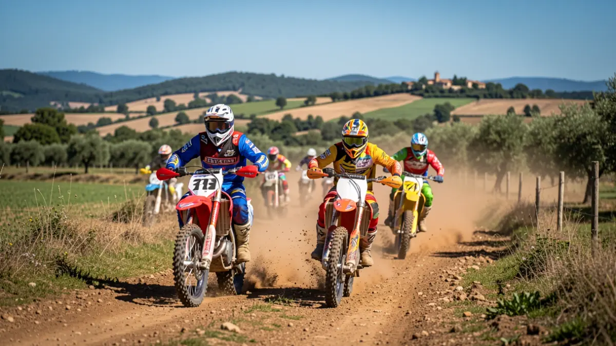 Imagen de una carrera de motociclismo en Seva.