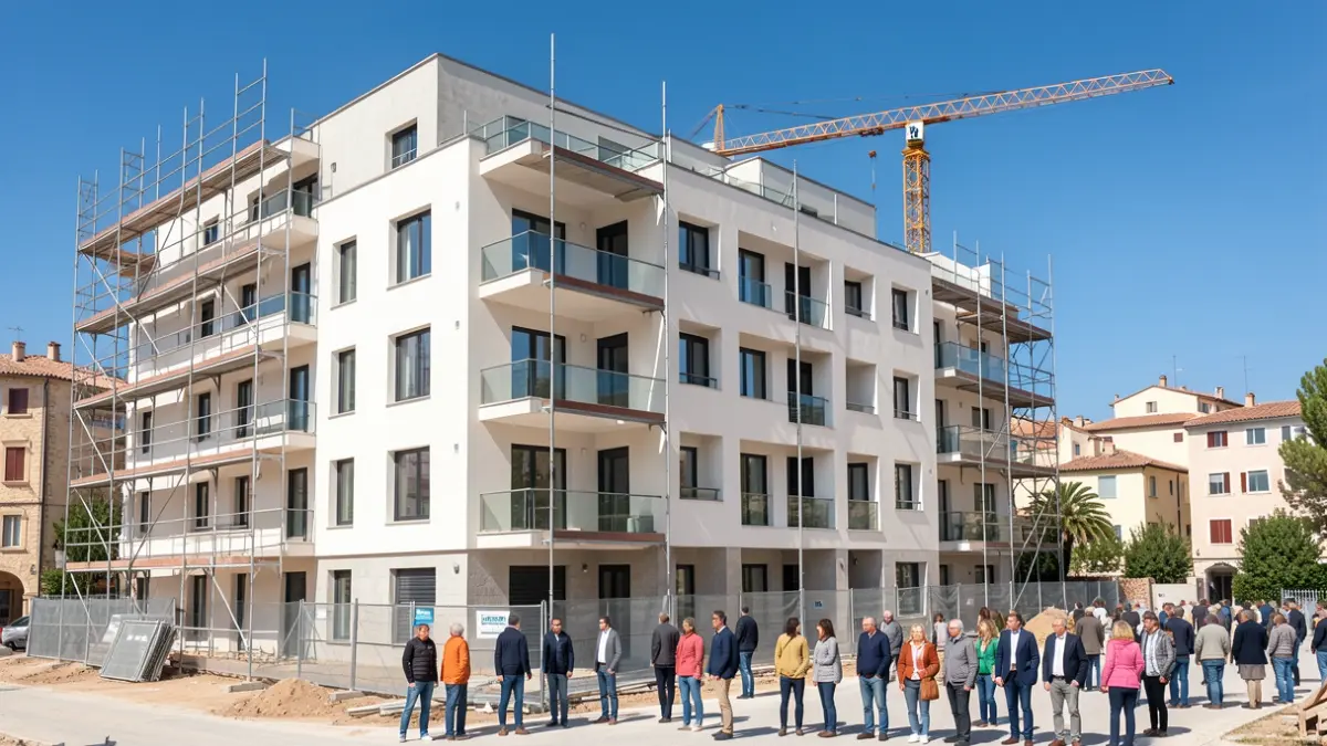Imatge genèrica de construcció d'habitatges assequibles.